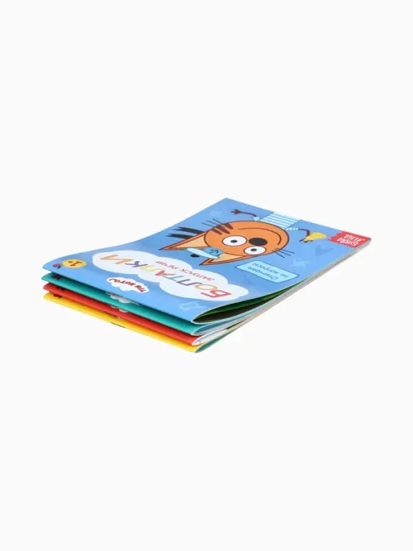 Книги детские обучающие &laquo;Запуск речи&raquo;, набор 4 шт. по 36 стр., Три кота