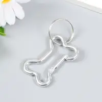 Брелок металл карабин "Косточка" 3х4,5 см