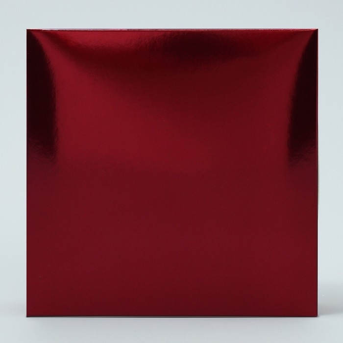 Коробка для конфет, кондитерская упаковка, 9 ячеек, &laquo;Бордовая&raquo;, 14.7 х 14.7 х 3.5 см