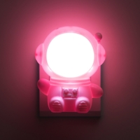 Ночник &laquo;Приветливый космонавт&raquo; 1Вт LED 4000-6000К Розовый 10х9х11,5см