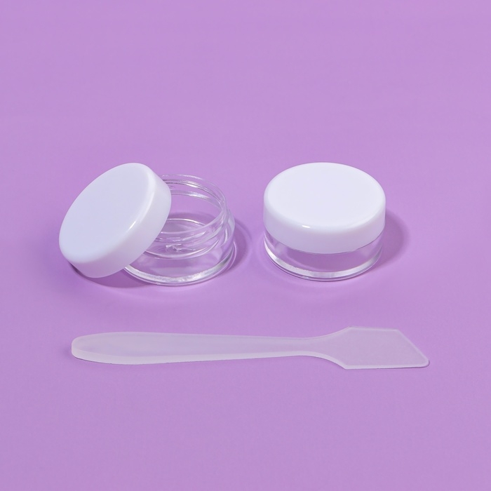 Набор для хранения, 5 предметов, цвет прозрачный/белый