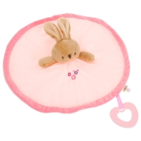 Комфортер - игрушка &laquo;Зайка&raquo;, погремушка, прорезыватель, цвет розовый, Mum&Baby