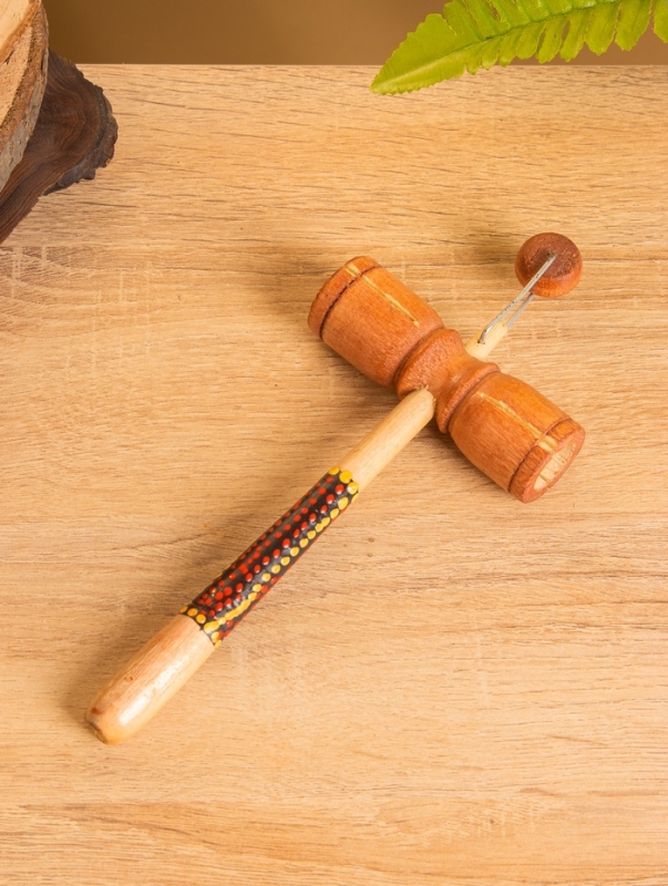 Сувенирный музыкальный инструмент "Стучалка" махагон, 17 см