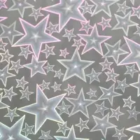 Бумага голографическая &laquo;Звездопад&raquo;, ярко-жёлтая, 70&times;100 см