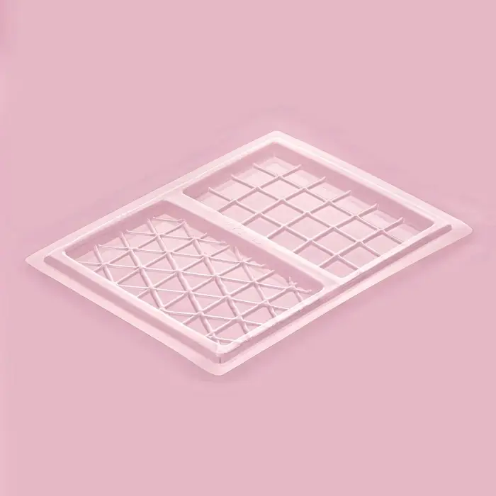 Форма для шоколада &laquo;Плитка&raquo;, пластик, 26.8&times;21&times;1 см, 2 ячейки 17&times;10 см, прозрачная