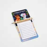 Магнит с блоком и карандашом &laquo;Новогодний&raquo;, микс 5 шт., 7&times;14.4 см