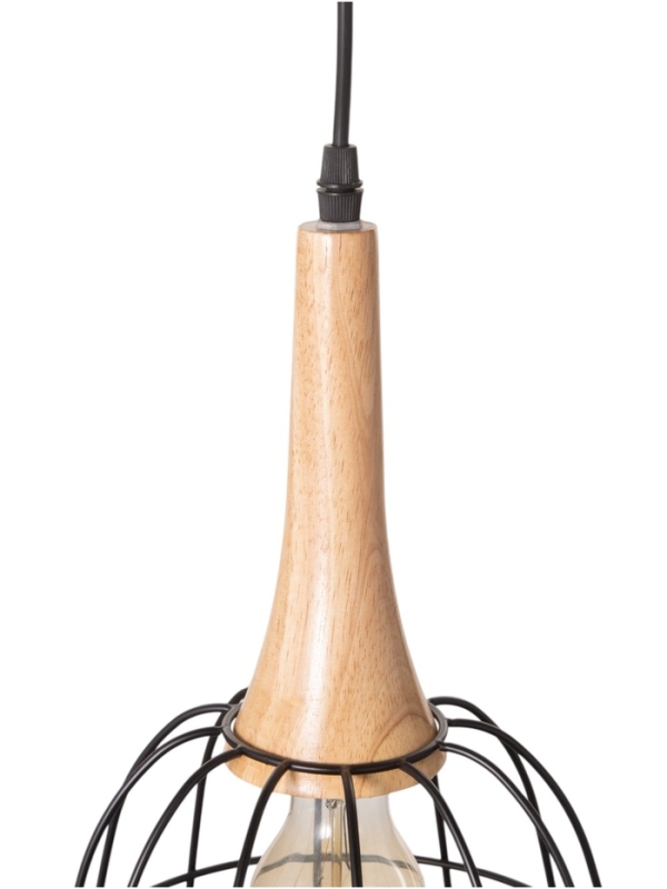 Светильник "Чикаго" 1х40Вт Е27 черный/коричневый 24,5х24,5х44(144)см