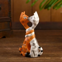 Сувенир дерево "Целующиеся коты" 13х3,5х7 см