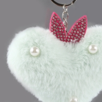 Брелок &laquo;Сердечко&raquo; с ушками, 7 см, цвет голубой