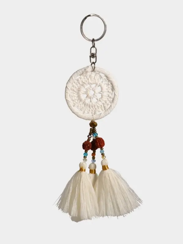 Брелок "Ловец снов" 19 см, цв. белый