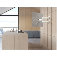 Кронштейн ONKRON M4, для ТВ, наклонно-поворотный, 32"-65", 55-500 мм от стены, белый