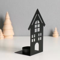 Подсвечник металл на 1 свечу "Домик" d=4 см 7х9х14,5 см