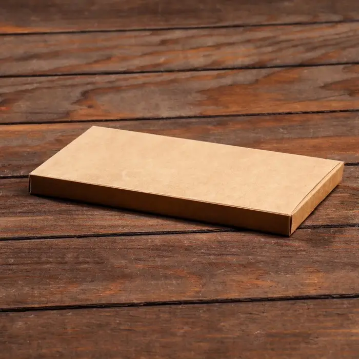 Подарочная коробка под плитку шоколада, крафт, 18&times;9&times;1.4 см