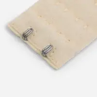 Застёжка для бюстгальтера, удлинитель, 3 ряда 2 крючка, 3.2&times;5 см, бежевая