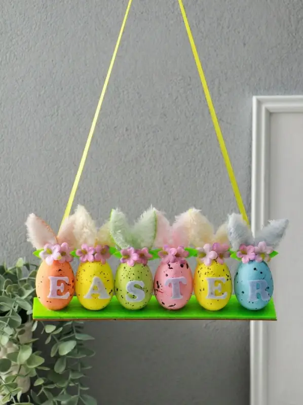 Подвеска декоративная "Яички с зайчьими ушками" 23х3,5х11 см