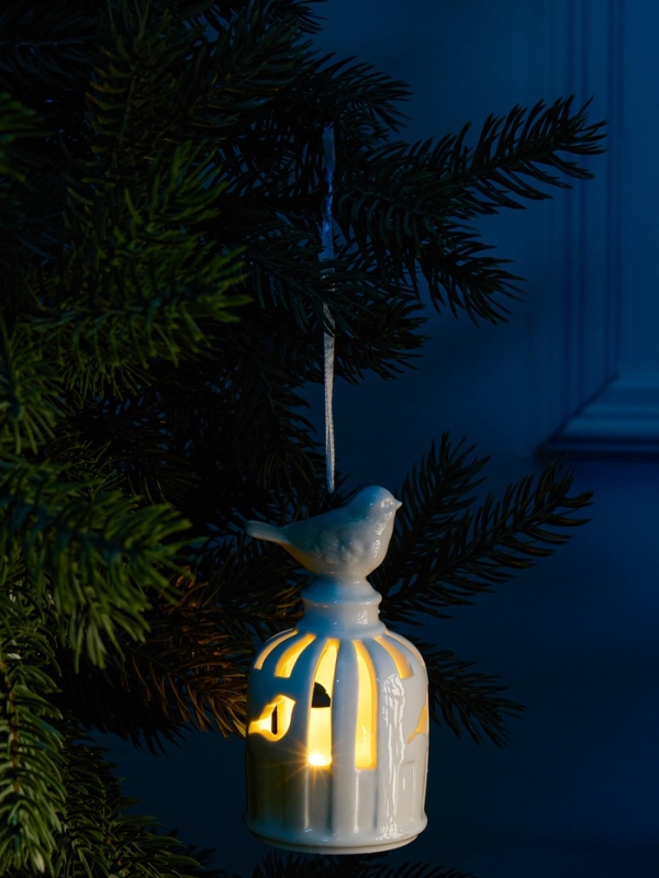 Подвеска светодиодная "Птичка" 5.8х5.8х11 см, 1 LED, LR44x3(в компл.), свечение тёплое белое