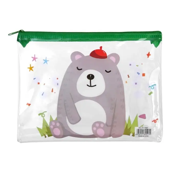 Папка на молнии А5 "Мишка", МИКС