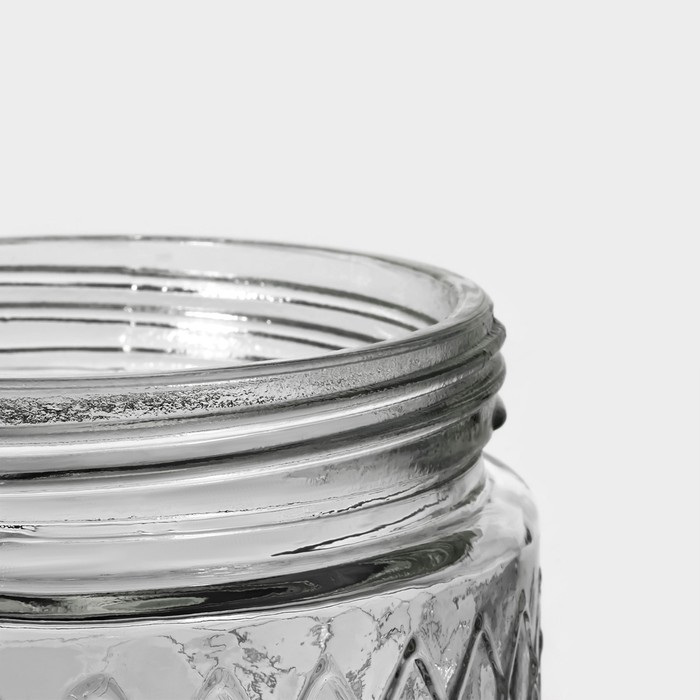 Банка стеклянная для хранения сыпучих продуктов &laquo;Премиум&raquo;, 850 мл, 11&times;12 см, с металлической крышкой