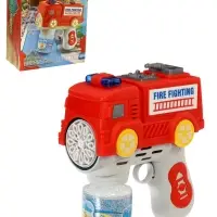 Генератор мыльных пузырей "Пожарная машина", световые эффекты, работает от батареек