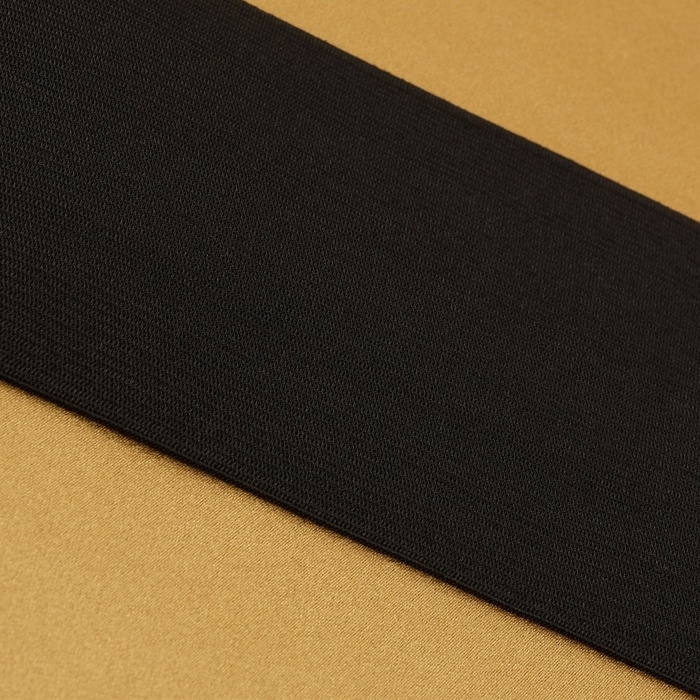 Резинка вязаная, 100 мм, 40 &plusmn; 2 м, цвет чёрный