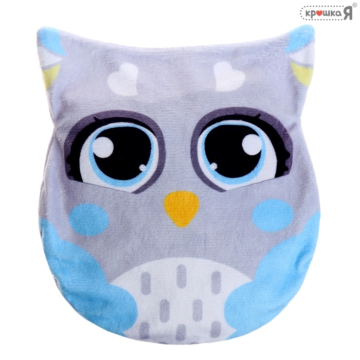 Грелка &laquo;Сова&raquo;, детская, с вишнёвыми косточками, цвет серый