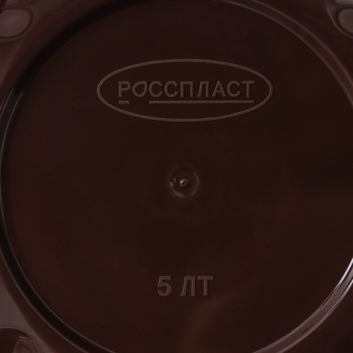 Горшок с поддоном &laquo;Камешки&raquo;, 5 л, цвет шоколадный