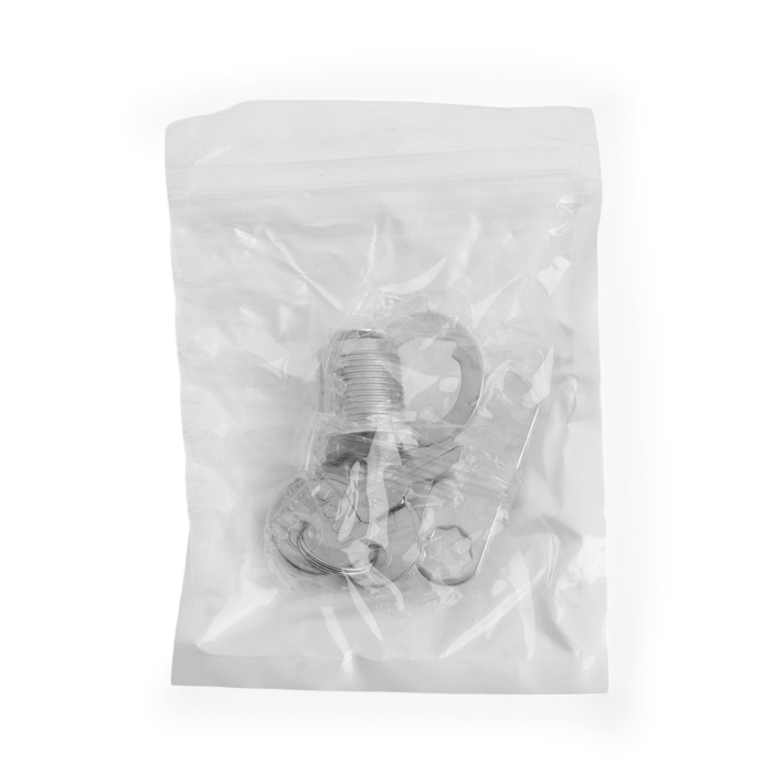 Замок почтовый ТУНДРА LC4, 17х20х50 мм, 2 английских ключа, хром