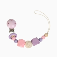 Держатель для соски - пустышки &laquo;Колечко&raquo;, деревянный, цвет розовый