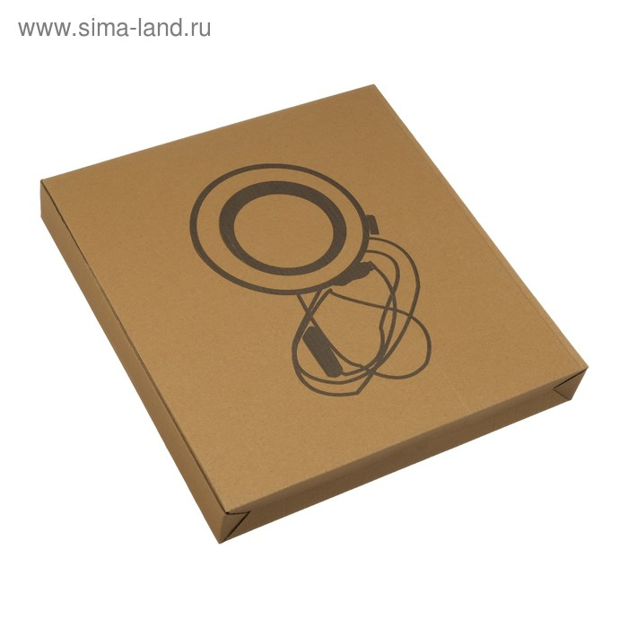 Светодиодная кольцевая лампа на штативе Luazon SNP097, 10" (26 см), 20 Вт, штатив 8-14 см