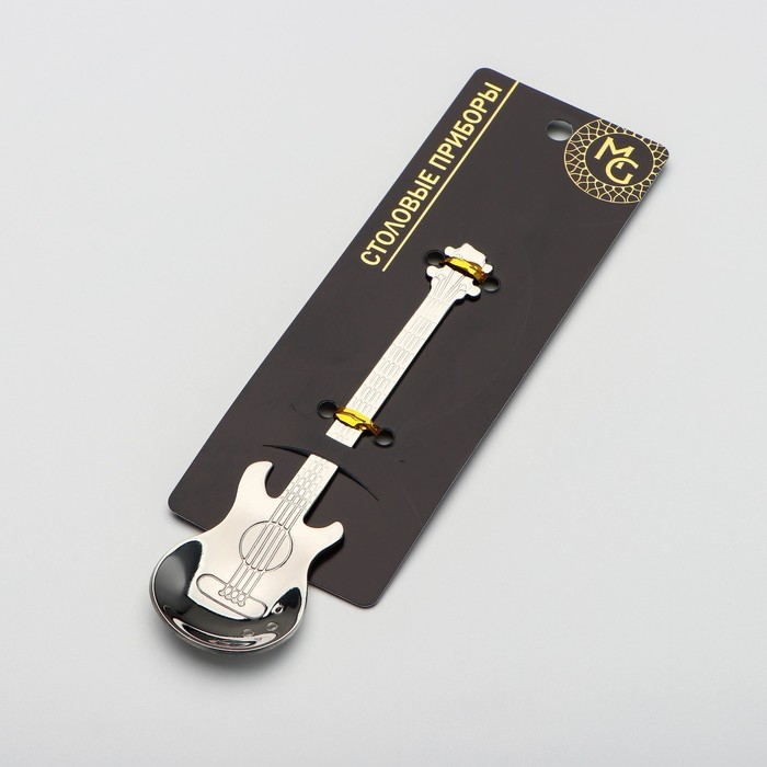 Ложка десертная из нержавеющей стали Magistro &laquo;Гитара&raquo;, длина 12 см, цвет серебряный