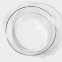 Кастрюля с крышкой из жаропрочного стекла для запекания Доляна &laquo;Фуэго&raquo;, 650 мл, 18&times;16&times;5 см