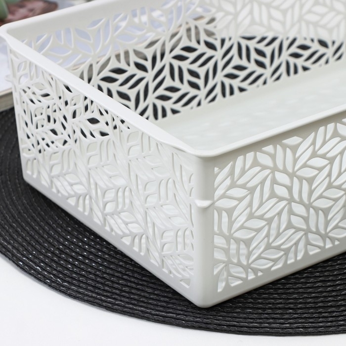 Корзинка для хранения без крышки Linden, 4,3 л, 29&times;19&times;9,5 см, цвет светло-серый