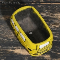 Горшок "Автобус" жёлтый, 13х7,5х6,4см