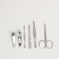 Набор маникюрный &laquo;Тренд&raquo;, 6 предметов, в футляре, цвет чёрный