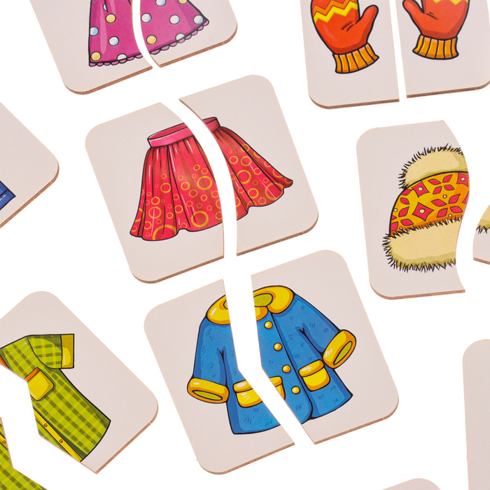 Картинки-половинки &laquo;Одежда&raquo;