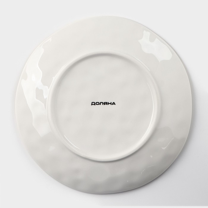 Тарелка фарфоровая Доляна &laquo;Космос&raquo;, d=21,2 см, цвет красный