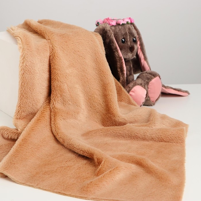 Лоскут для рукоделия, 50 &times; 50 cм, мех, цвет светло-коричневый