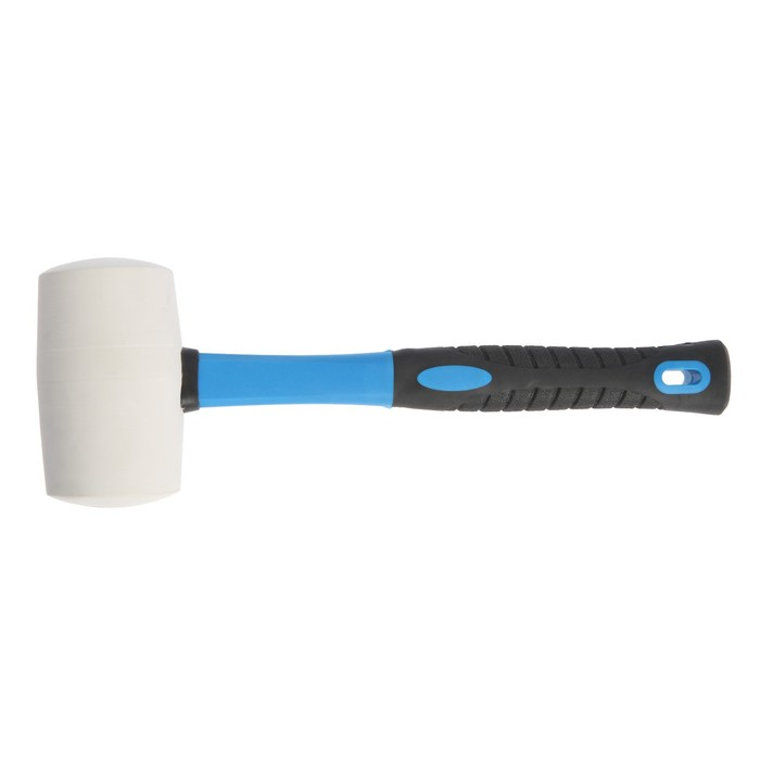 Киянка ТУНДРА, фиберглассовая рукоятка, белая резина, 750 г