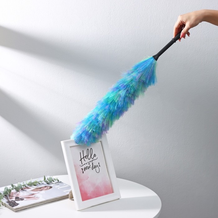 Щётка для пыли Доляна &laquo;Павлин&raquo;, 59 см, насадка 40,5 см, 40 гр