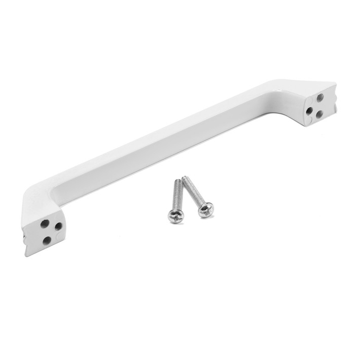 Ручка-скоба, м/о 128 мм, цвет белый, с золотой вставкой