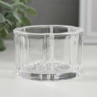 Подсвечник стекло на 1 свечу "Грани-цветок" прозрачный 8х8х5 см