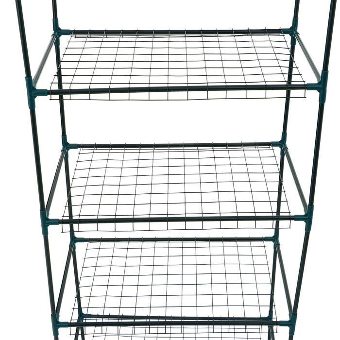 Стеллаж для рассады, 5 полок, 190 &times; 40 &times; 65 см, металлический каркас d = 12 мм, без чехла, Greengo