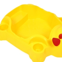 Песочница детская пластиковая, с крышкой, 116 &times; 83 &times; 30 см, &laquo;Коровка&raquo;