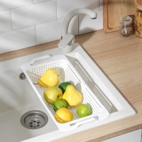 Мойка-сушилка раздвижная, 30&times;19,5 см, цвет белый