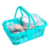 Набор металлической посудки &laquo;Супер Шеф&raquo;, с фартуком и колпаком, в корзинке, МИКС