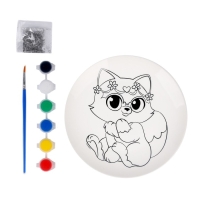 Набор для творчества. Роспись тарелки &laquo;Милая кошечка&raquo;