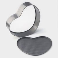 Форма для выпечки Доляна &laquo;Элин. Сердце&raquo;, 28,5&times;25,5&times;6,6 см, съёмное дно, антипригарное покрытие, цвет чёрный