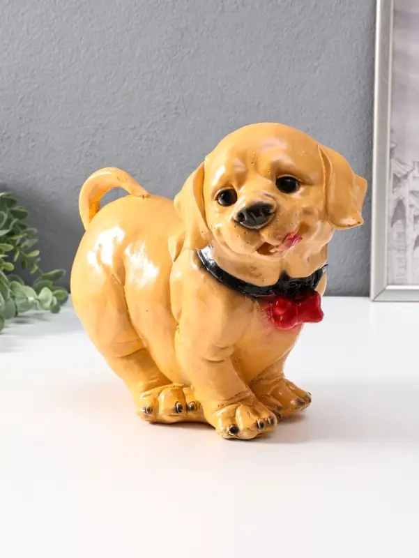 Копилка "Милый пёс" 30 см, бежевый