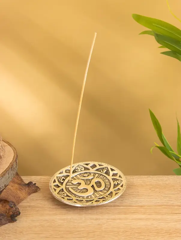 Подставка под благовония "ОМ" алюминий