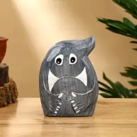 Набор сувенирный "Привидения" дерево H 12, 9, 7 см, цв. серый